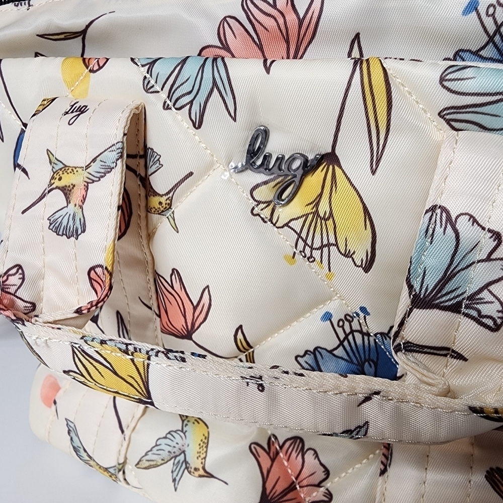 lug Floral Crossbody Bag in Cream, Pink, Blue, Yellow - Picture 3 of 9
